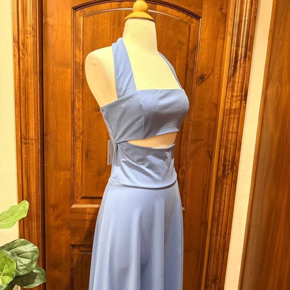 💋Reformation Sonali knit Blue Midi Dress size Medium - Picture 8 of 12
